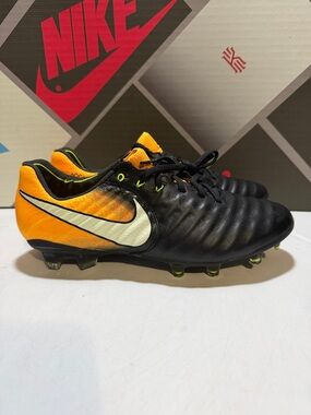 Nike Tiempo Legend VII 7 FG Black Laser Orange Men’s size 6.5 Women’s size 8